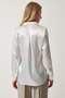 Women's Light Cream Light Flowing Satin Surface Shirt DD00990 - 7