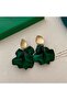 Stylish multicolor flower earrings for women delicate leaf tassel earrings temperament eve... - 6