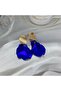 Stylish multicolor flower earrings for women delicate leaf tassel earrings temperament eve... - 5