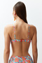 Çiçek Desenli Fiyonklu Balconette Push Uplı Bikini Üstü TBESS24BU00153 - 5