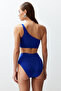 Saks Tek Omuz Kaplı Hipster Yüksek Bel Regular Basic Bikini Takımı TBESS24BT00126 - 6
