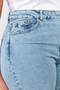 Açık Mavi Yüksek Bel Geniş Paça Denim Büyük Beden Jeans TBBSS24CJ00028 - 6