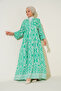 2423 Authentic Patterned Dress - C.Green