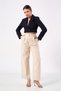 Women's Navy Blue Double Breasted Crop Blazer Jacket - 5