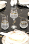 Luxury Gold Gilt Glass Soft Drink Water Cup Set 12 PIECES SET SOFRA TABLE DOWERY - 5