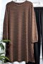 Large Size Tuana Striped Corded Full Flexible Double Set - Brown - 2