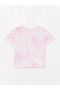 Crew Neck Barbie Printed Tie-Dye Patterned Short Sleeve Girl's T-Shirt - 2