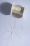 0.5 mm 100 Meters Polyester Rosary String Cream Color Polyester String
