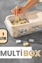 5 Liter Multibox Storage Container Box Sliding Lid - Beige Fma007641