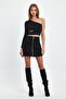 Pocket Detail Suede Skirt - 5