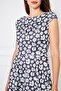 Low Sleeve Patterned Diving Mini Dress with Boat Neck - 5