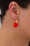 Red Enamel Special Design Women's Earrings - 3