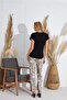 Women's Short Sleeve Black Pajamas Set C7T9N551 - 2