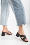 Women's Thick Heeled Stone Embroidered Very Stylish Slippers