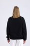 Flat Wide Collar Long Sleeve Fillet Pocket 3 Thread Unisex Loose Cut Sweatshirt - 6