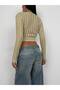 New Season Openwork Crop Women's Knitwear Blouse - 6