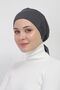 Practical Seamless Tied Non-Slip Hijab Bonnet-smoked - 4