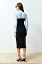 Black Striped Midi Woven Shirt Dress TWOSS24EL00780 - 6