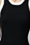 Black Striped Glitter Piping Detailed Knitwear Blouse TWOSS24BZ00510 - 5