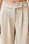 Taş Cırt Cırt Kapamalı Krep Yüksek Bel Pileli Wide Leg/Geniş Kesim Örme Pantolon TWOAW24PL00177 - 6