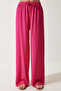 Women's Fuchsia Summer Viscose Palazzo Trousers EN00610 - 5