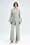 WAIST TIE JACKET LOOKING JUMPSUIT