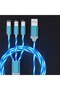 كابل USB تركي قصير 3 في 1 للجمال مع إضاءة LED قوية بطول 1 متر لأجهزة آيفون وسامسونج وشاومي وريدمي - 8