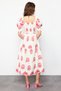 Pink Patterned Square Neck Linen-Look Belted Midi Woven Dress TWOSS24EL00779 - 6