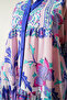 2423 Authentic Patterned Dress - D.Navy Blue - 6