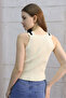 V-Neck Striped Thick Strap Striped Ribbed Summer Women's Knitwear Undershirt - 2