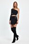 Covered Zipper Detail Suede Shorts Skirt - 7