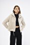 Women's Zippered Short Plush Coat - 2