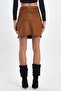 Pocket Detail Suede Skirt - 2