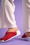Red Colored, Orthopedic, Genuine Leather Sabo Slippers - 4