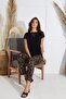 Women's Short Sleeve Black Pajamas Set C7T8N551 - 5