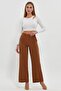 Finike Fabric Ribbed Wide Leg Palazzo Trousers - 5