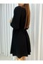 Black Stretchy Crepe Fabric Chest Cutout Long Sleeve Mini Evening Dress And Graduation Dress582293 727 - 4