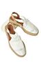 S404010106 White Lace Fabric Women's Espadrille Sandals - 8