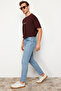 Açık Mavi %100 Pamuk Essential Fit Jeans Kot Pantolon TMNAW23JE00104 - 3