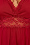 Bordo Dantel ve Sırt Detaylı Örme Gecelik TBBSS24CH00017 - 5