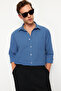Navy Blue Regular Fit 100% Cotton Shirt Tmnss24Go00063 - 2