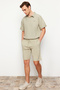 Taş Oversize Fit Örme Rahat Kumaş Şort TMNSS24SR00051 - 2