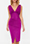 Plum-fitting Knitted Dress TPRSS24EL00003 - 4