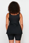 Black Pool Neck Tankini Plus Size Swimsuit Tbbss24Am00019 - 5
