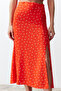 Tile Slit Midi Viscose Woven Polka Dot Blouse-Skirt Set Twoss20Au0097 - 5