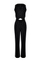 Siyah Düğmeli V Yaka Wide Leg Örme Yelek/Pantolon Alt-Üst Takım TWOSS24AU00017 - 8