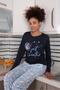 Fashion Line Women's Combed Cotton Long Sleeve Pajamas Suit 4189 - 2