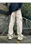 Double Pocket Detail Stone Color Baggy Trousers - 3