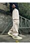 Double Pocket Detail Stone Color Baggy Trousers - 2