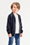 Double Pocket Zippered Lined Embroidered Linen Boy Jacket - 5